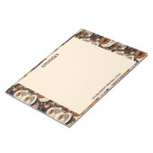 カプチーノコーヒー絵を描油パタパーソナライズされたーン ノートパッド (アングル)