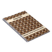 カプチーノコーヒー絵を描油パタパーソナライズされたーン ノートブック (右側)