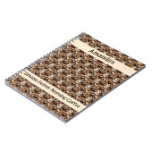 カプチーノコーヒー絵を描油パタパーソナライズされたーン ノートブック (左側)