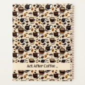 カプチーノコーヒー絵を描油パタパーソナライズされたーン プランナー手帳 (裏面)