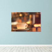 カプチーノコーヒー,イタリア,ヴェネツィア キャンバスプリント (インサイチュ (ウッドフロア))
