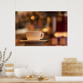 カプチーノコーヒー，イタリア，ヴェネツィア ポスター (キッチン)