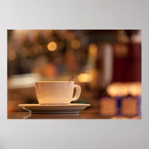 カプチーノコーヒー，イタリア，ヴェネツィア ポスター