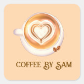 カプチーノコーヒー スクエアシール (正面)