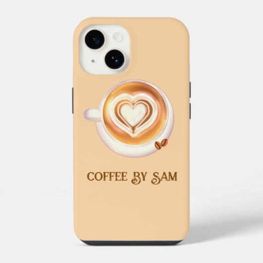 カプチーノコーヒー iPhoneケース (裏面)