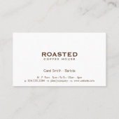 カプチーノドリンク\コーヒー豆 名刺 (裏面)