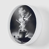 カプチーノバレリナダンサー 壁時計 (傾斜)