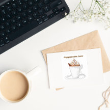 カプチーノラブウォーターカラーとシナモン