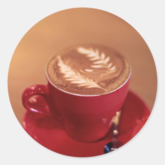カプチーノ空白の ラウンドシール (正面)