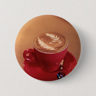 カプチーノ空白の 缶バッジ