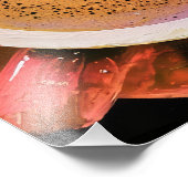 カプチーノ芸術的カップとフローラフォームデザイン フォトプリント            (角)