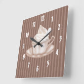 カプチーノ スクエア壁時計 (傾斜)