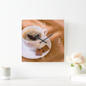 カプチーノ スクエア壁時計 (ホーム)