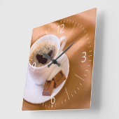 カプチーノ スクエア壁時計 (傾斜)