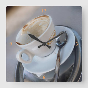 カプチーノ。 スクエア壁時計