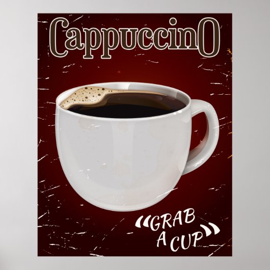 カプチーノ ビンテージ ポスター (正面)