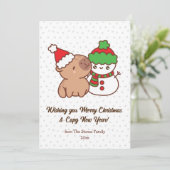 カプビアラクリスマスカーおもしろいド&かわいいホリデーカード シーズンカード (スタンド正面)