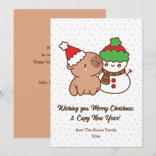 カプビアラクリスマスカーおもしろいド&かわいいホリデーカード シーズンカード