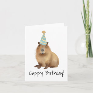 カプピー誕生日カピバラウォーターカラー カード