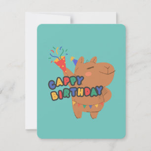 カプピー誕生日  かわいいカピバラ誕生日 シーズンカード