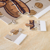 カプフェコーヒー古いコーヒファッションドースズ ジグソーパズル (側面)