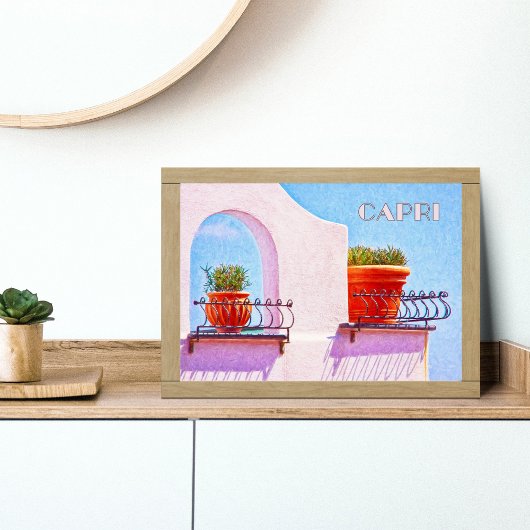 カプリのテラコッタヘブン：壁に飾られたイタリア ポスター