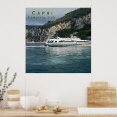 カプリイタリアの客船の景勝地 ポスター (キッチン)