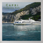 カプリイタリアの客船の景勝地 ポスター (正面)