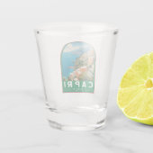 カプリイタリアトラベルアートヴィンテージ ショットグラス (裏面)
