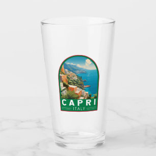 カプリイタリアトラベルアートヴィンテージ タンブラーグラス