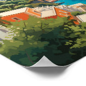 カプリイタリアトラベルアートヴィンテージ ポスター (角)