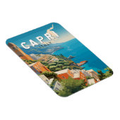 カプリイタリアトラベルアートヴィンテージ マグネット (右側)