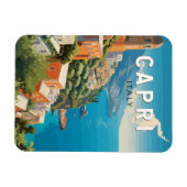 カプリイタリアトラベルアートヴィンテージ マグネット (横)