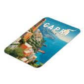 カプリイタリアトラベルアートヴィンテージ マグネット (左側)