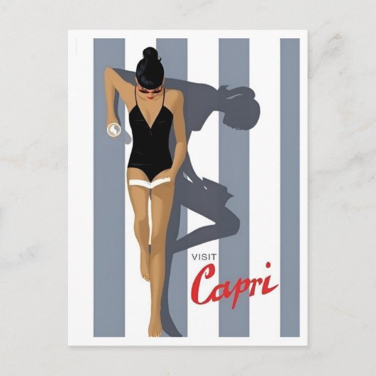 カプリイタリアレトロインスパイアホリディトラベル ポストカード (正面)