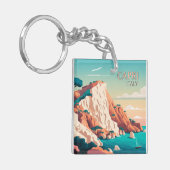 カプリイタリアレモン地中海のズアイランドレトロ キーホルダー (正面左)