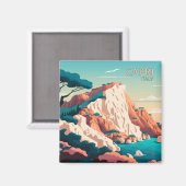 カプリイタリアレモン地中海のズアイランドレトロ マグネット (正面/裏面)