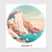 カプリイタリアレ地中海のモンズアイランドレトロスカ シール (シート)