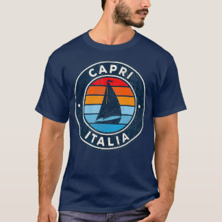 カプリイタリアヴィンテージセーリングボートレトロ70s tシャツ