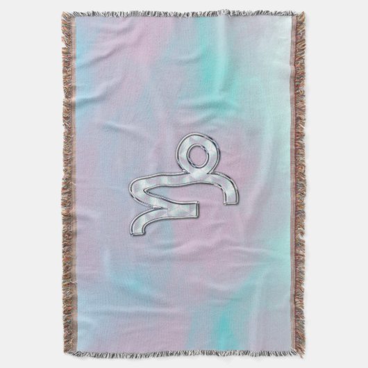 カプリコン星座のマザーオブパール スローブランケット (正面縦)