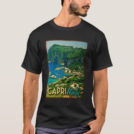 カプリスイタリアヴィンテージトラベル Tシャツ (正面)