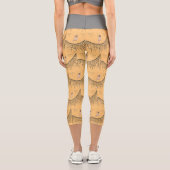 カプリスウィングガールインスイング金ゴールドとブラック カプリレギンス (裏面)