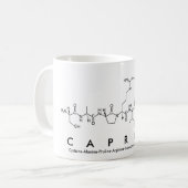 カプリスペプチド名mug コーヒーマグカップ (正面左)