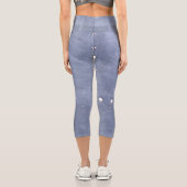 カプリス上のリベット止め金属パターン カプリレギンス (裏面)