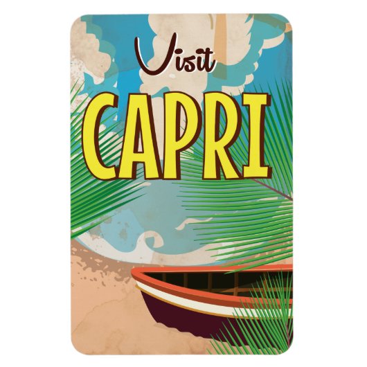 カプリビンテージ旅行ポスター マグネット (縦)