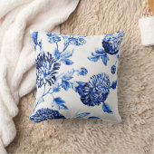 カプリブルーボタニカルフローラトイルNo.2 クッション (ブランケット)