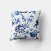 カプリブルーボタニカルフローラトイルNo.2 クッション (裏面)