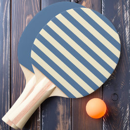 カプリブルーポロストライプと無地の 卓球ラケット