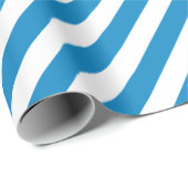 カプリブルーワイドストライプホリデイ ラッピングペーパー (ロールコーナー)