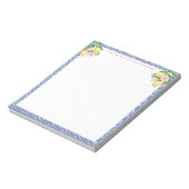 カプリレかわいらしモンズブルータイル |のデスクから ノートパッド (回転)